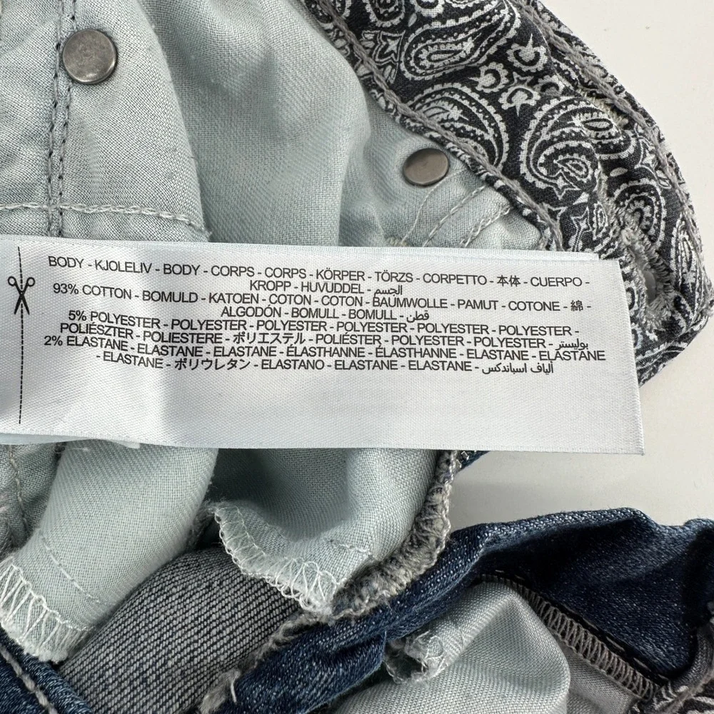 Ariat REAL Bootcut Jeans Kids Size 14 Blue Dark Wash Contrast Stitching - Picture 10 of 16